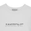 Yuibeu 3D Metal Logo T-Shirt White