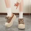 Sneakers Fleece dicke Sohle Erhöhung Board Schuhe Winter Warm Lässig Flauschige Schuhe Schwarze Baumwollschuhe