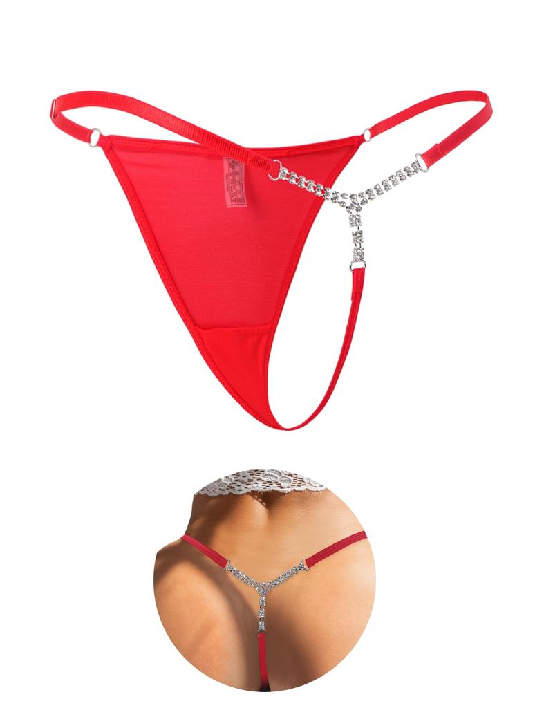 Sexy Beautiful Breathable Sizes Cute Size M [comeondear] Women's T-Back Panties, Buttocks, High-Leg Mesh, Underwear, M-5XL, Panties, Red,