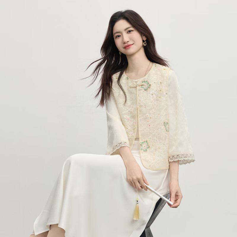 Lustrous Satin A-Line Skirt with Lace Splicing