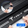 Car Sticker 2025 New Tesla Carbon Fiber Car Door Threshold Sticker Auto Trunk Protective Strip For Tesla Model 3 X S Y accessori
