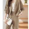 Ensemble Cardigan et Pantalon Large pour Femme Style Automne Hong Kong – Décontracté, Tendance, Professionnel