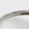 flour Ring Pt900Platinum/diamond #6.2(US Size) flour 4.2g Women Used