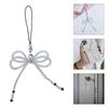 Fashion Glass Beaded Bowknot Phone Charm Straps Y2K Bag Decoration Lanyard Car Keys Hanging Pendants Purse Accessories