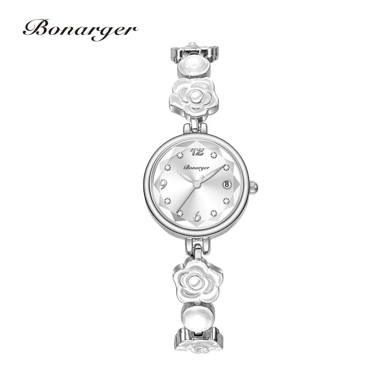 BONARGER Camellia Bracelet Women's Watch Water-Resistant Niche Luminescent Women's Quartz Watch Dress Gift For Lady