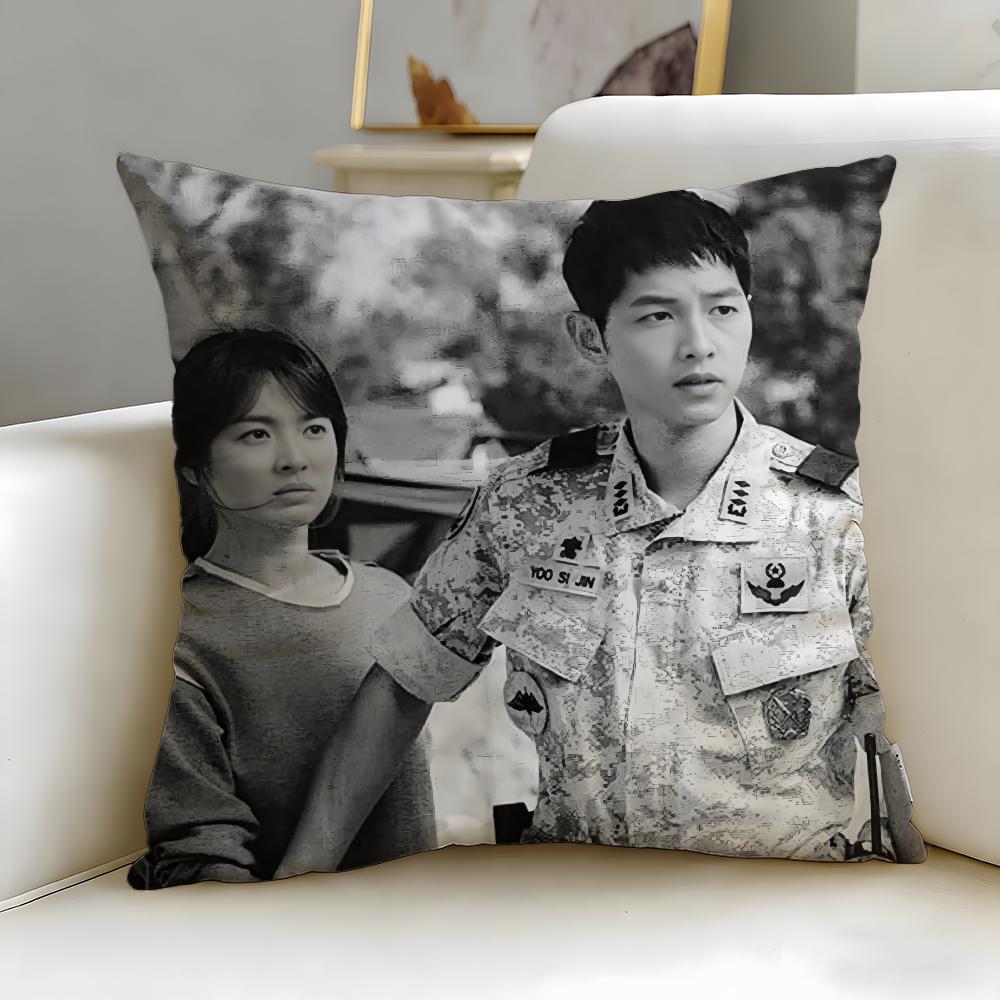 

TV series Descendants of the Sun Cushion Cover Soft & Easy-Wash Pillow Case – Versatile for Couch, Bed, Travel and Office 30cmx30cm