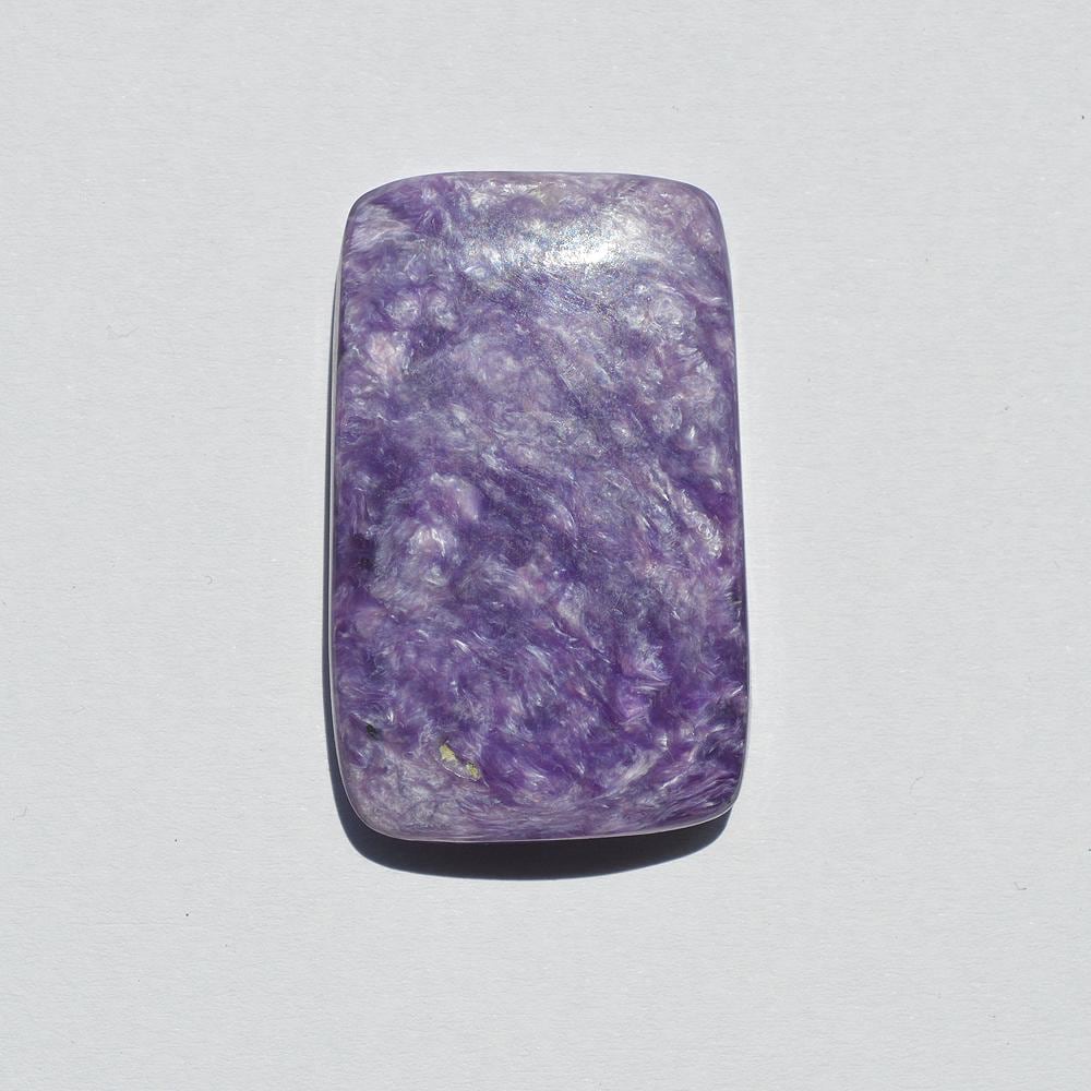 Natural Purple Charoite Gemstone Cabochon, 56 Carats Charoite Cabochon, Rectangle Shape 38x24x7 MM, Jewelry Making