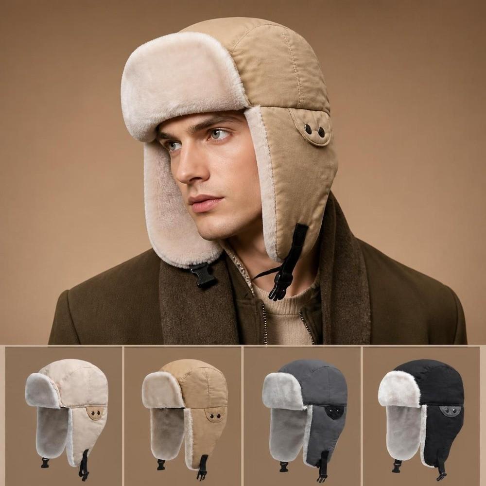 Cold Proof Winter Fleece Cap Thickened Fleece Winter Bomber Hat Cute Ear Protection Cap Winter