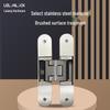 3D Adjustable Invisible Hinge 304 Stainless Steel Cross-Folding Door Hidden Hinge