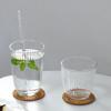 250ml/360ml Coffee Mugs Cafe Vintage Striped Cups Transparent Glass Latte Iced Coffee Cup Cold Extract Mocha Classic Drinkware