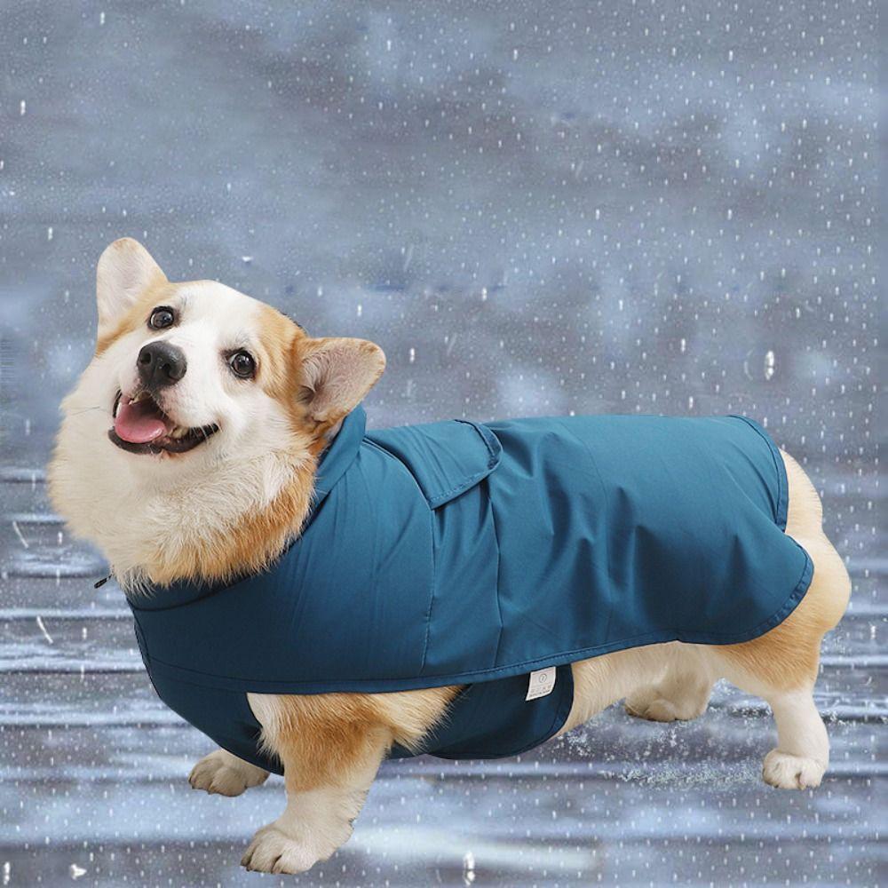 Reflective Pet Waterproof Jacket Waterproof Puppy Rain Jumpsuit Dog Raincoat  Outdoor Activities