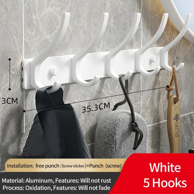 Černá bílá Skládací župan Háčky Věšák na ručníky Věšák na hřebík Háčky na kabáty Držák na oblečení do koupelny Kuchyňské doplňky