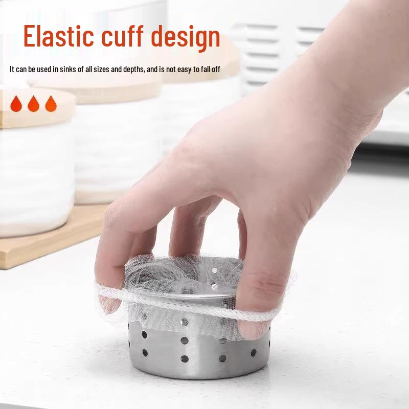 Disposable Drain Strainer & Sink Filter for Vegetables and Dishwashing.