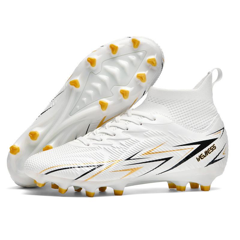 High-Top Football Shoes Men'S And Women'S Broken Nails Tf Artificial Turf Ag Long Nails Youth Leather Competition Training Shoes