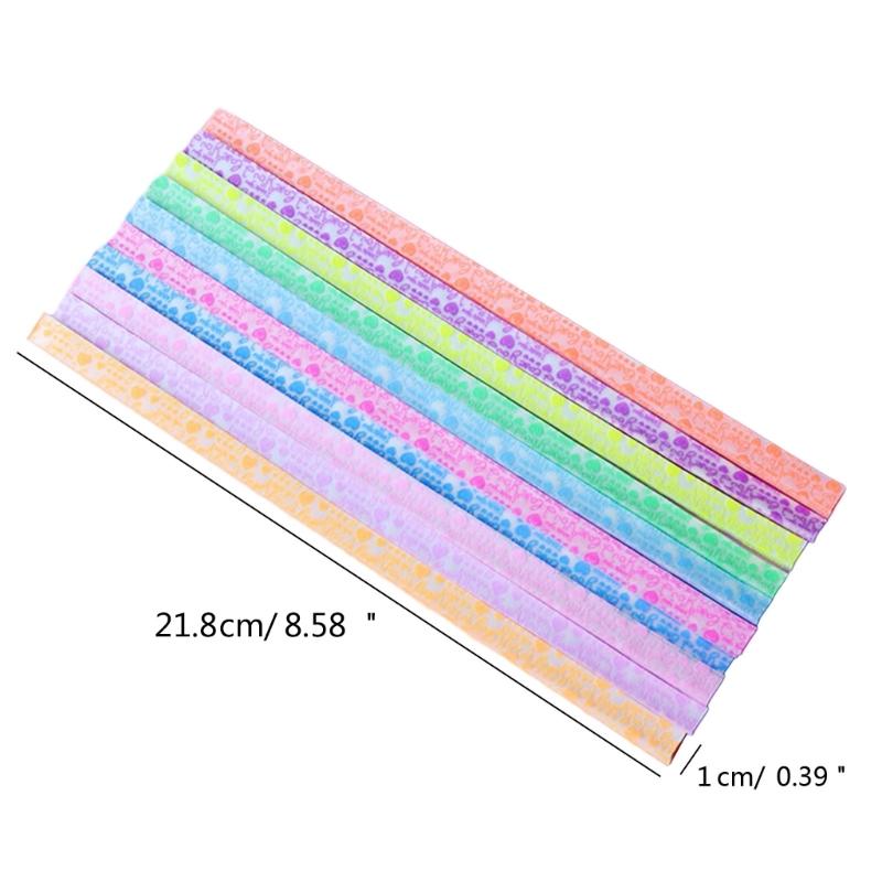 Folding Star Paper Craft Folding Paper Double Sided Glow Star Strips Sheets Set