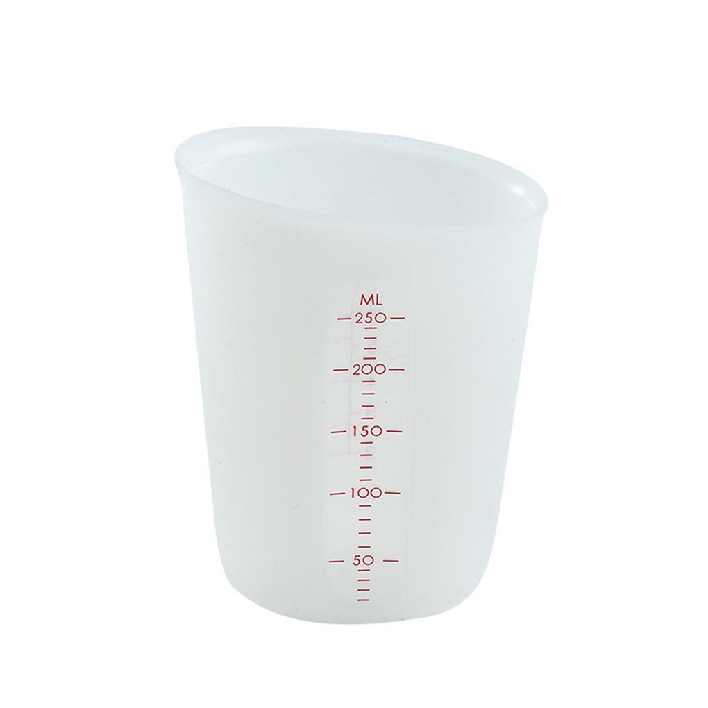 

250/500ML Measuring Cup Silicone Resin Round Tool Flexible Kitchen Baking Tool
