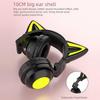 Căști de gaming cu LED, cu ureche de pisică, pliabilă, montată pe cap, Căști Bluetooth 5.0, căști fără fir adevărate cu microfon