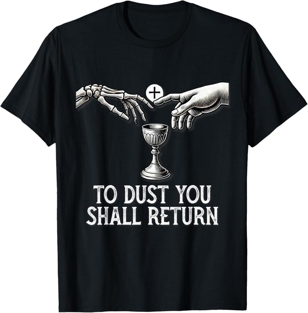 

NEW LIMITED Memento Mori Catholic Eucharist Traditional Latin Mass Skull T-Shirt Tops Tee 4XL