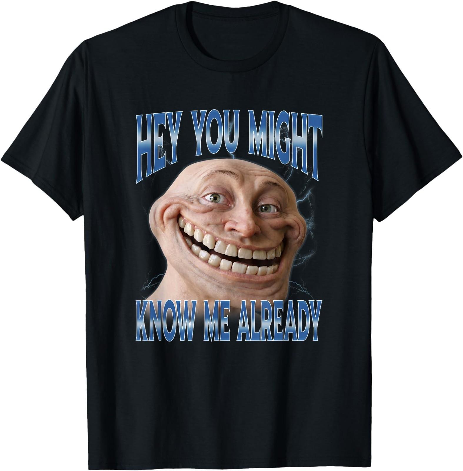Bootleg 90s Style Realistic Troll Face Meme Funny T-Shirt L