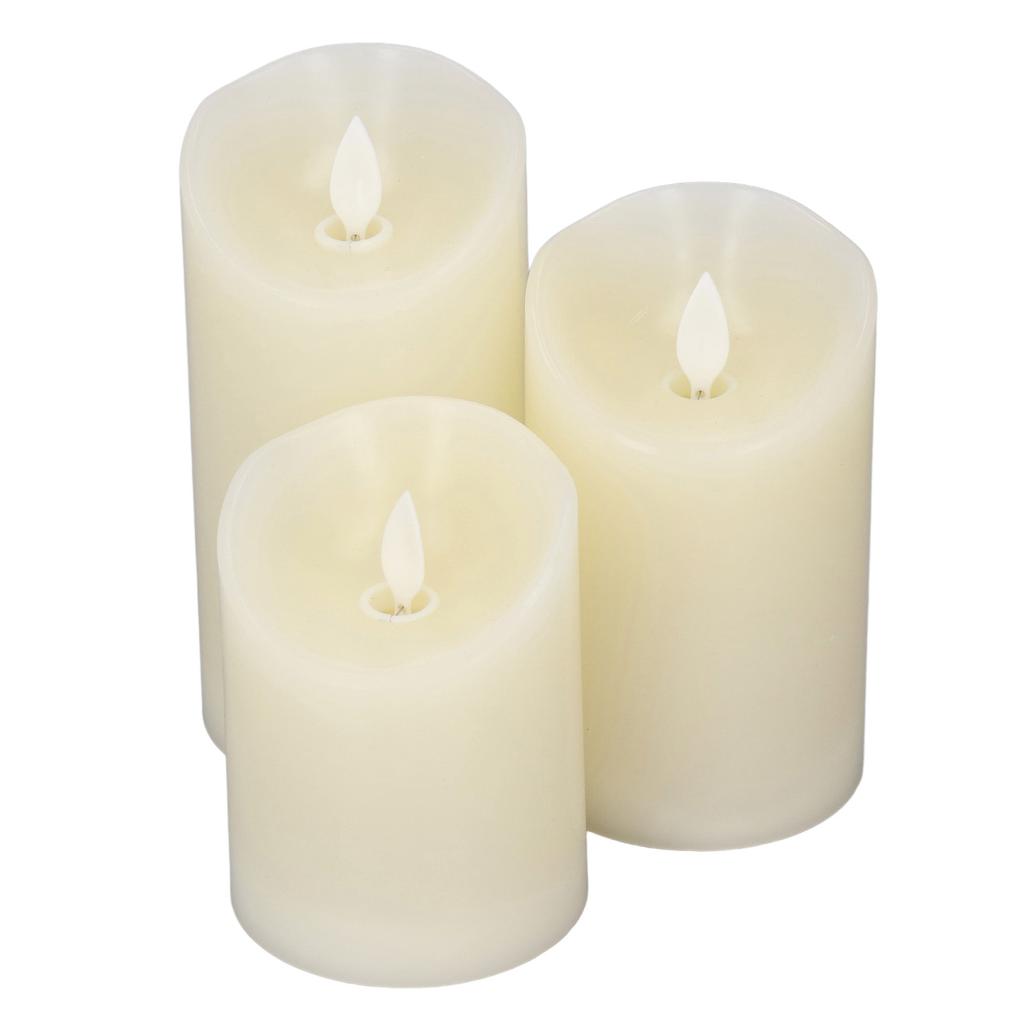 3 Pcs LED Candle Tea Lights 18 Key Remote Control Colorful Simulation LED Electronic Candle Light Desktop Decoration