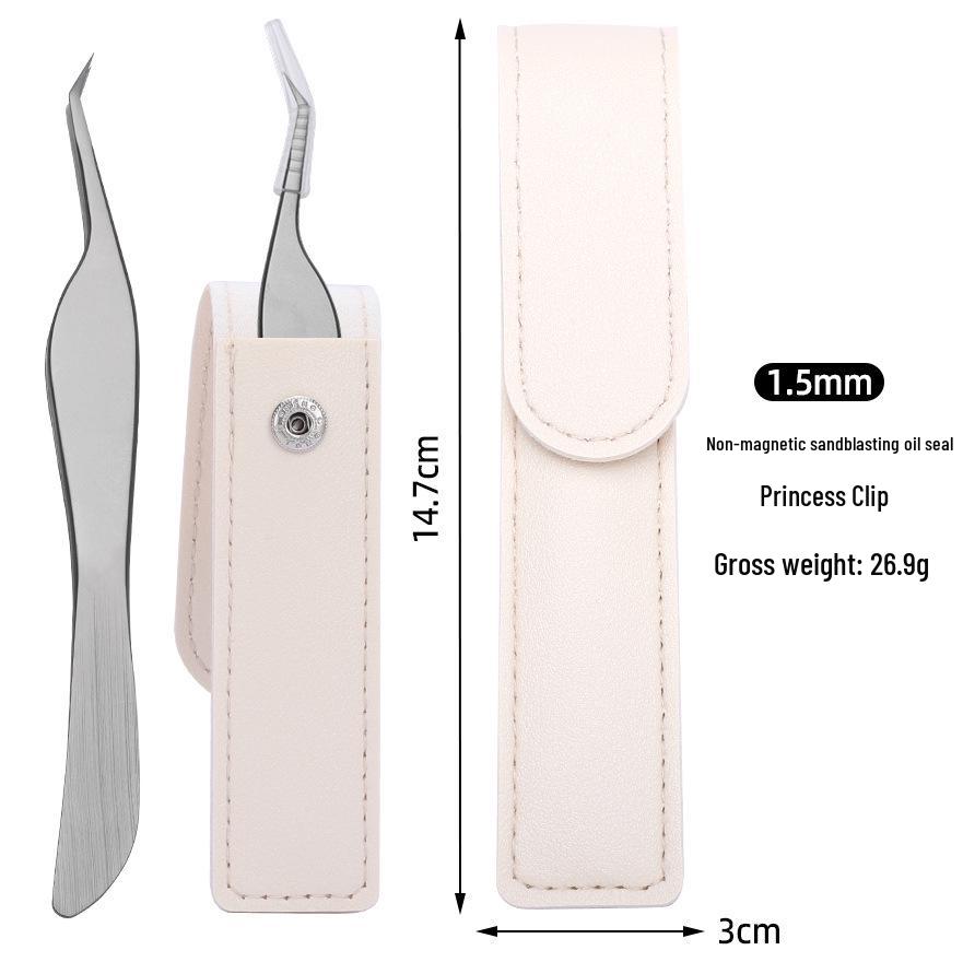 Non-Magnetic Heat-Treated Precision Eyelash Tweezers for Lash Artists - Chinese Curved for Grafting, Blooming, and Separating.