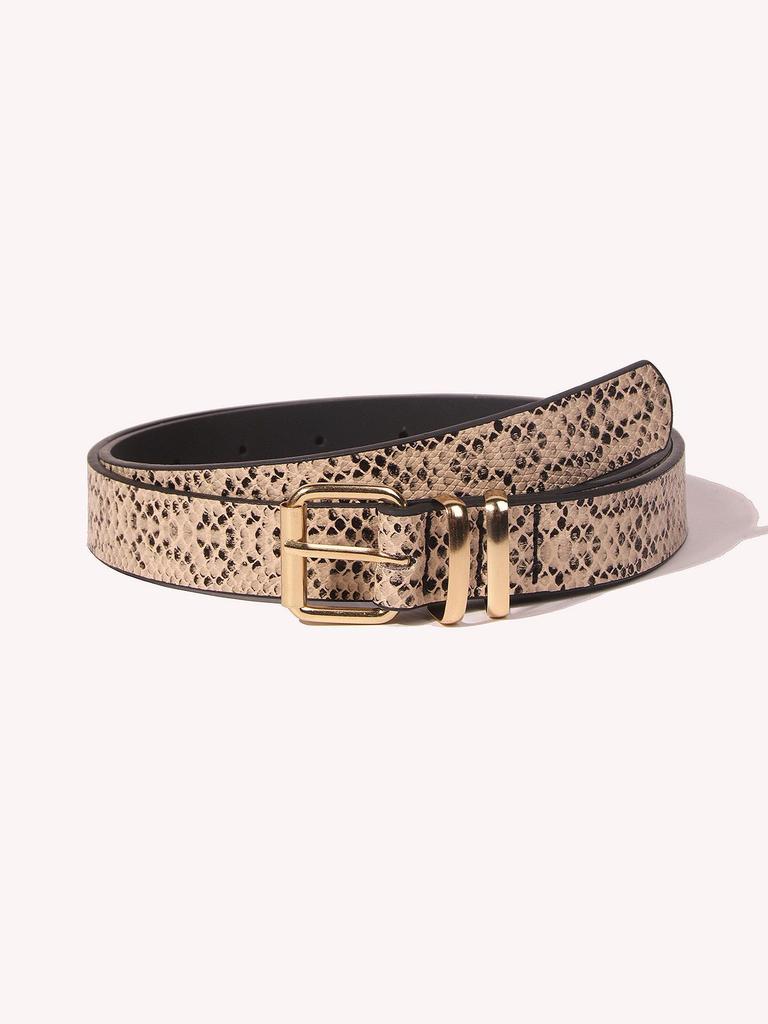 Women's Camouflage Animal Pattern Thin Belt - Decorative Accessory for Jeans