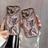 Etui z nadrukiem w kształcie motyla w kolorze różowego złota, elastyczne, miękkie, silikonowe, TPU, pełne, tylne etui do iPhone'a, Samsunga