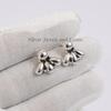 Handmade Puffed Sterling Silver Stud Earrings, Dainty Design