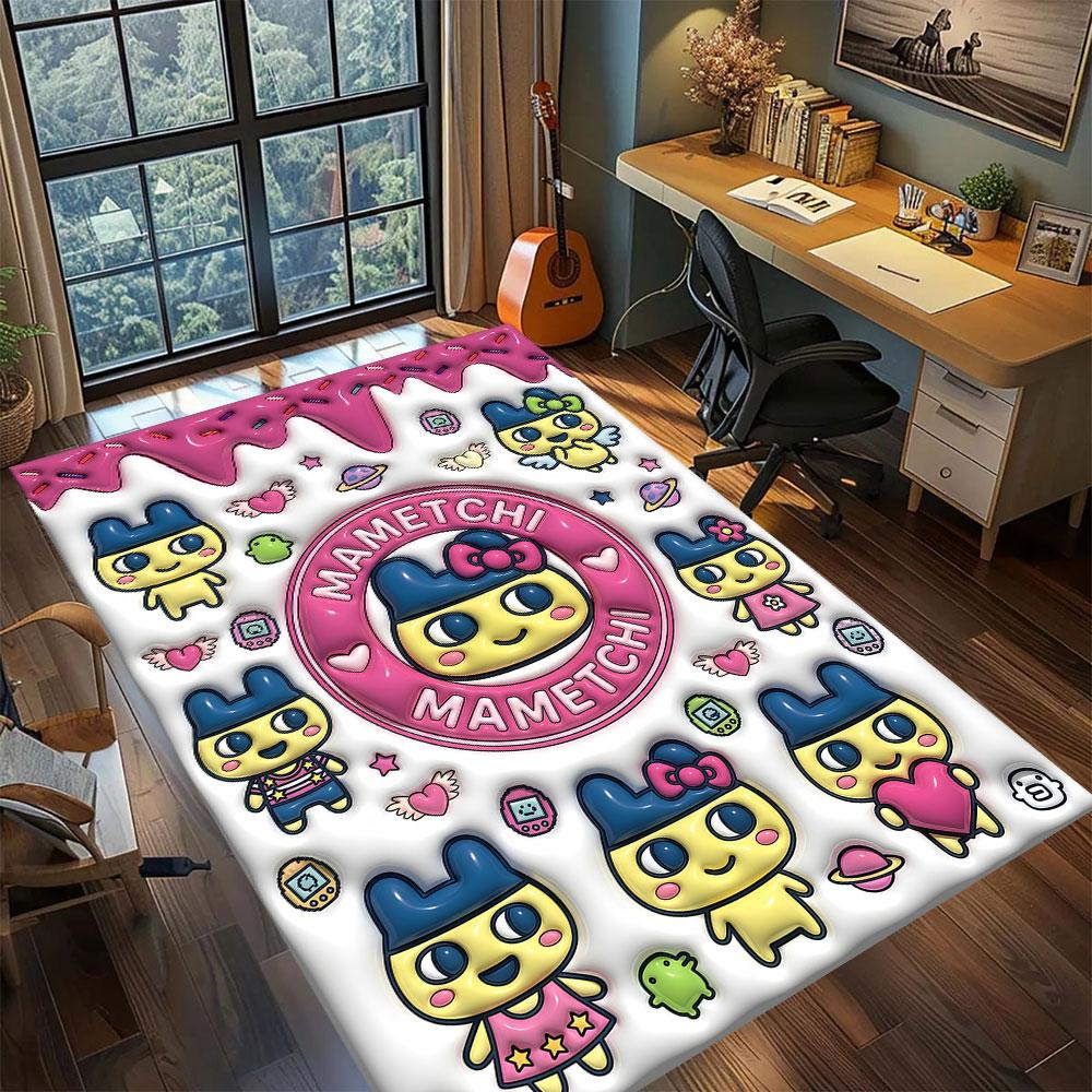 Tamagotchi anime character Carpet for Living Room Bedroom Home Decor Cool Movie Mat Play Floor Mat