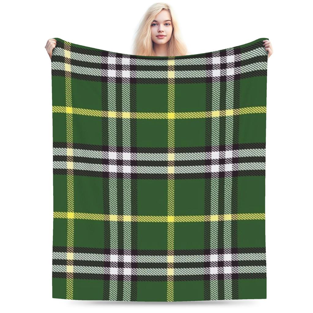 Soft Blanket Girls Boys Picnic Yellow Tartan Throw Blanket  Flannel Bedspread For Home Decor Novelty Sofa Bed Cover