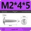 PWA Nickel-Plated Carbon Steel Self-Tapping Screws with Washer, White Zinc Cross Head, Pointed Tail, Sizes: 1.6/1.8/2/2.5