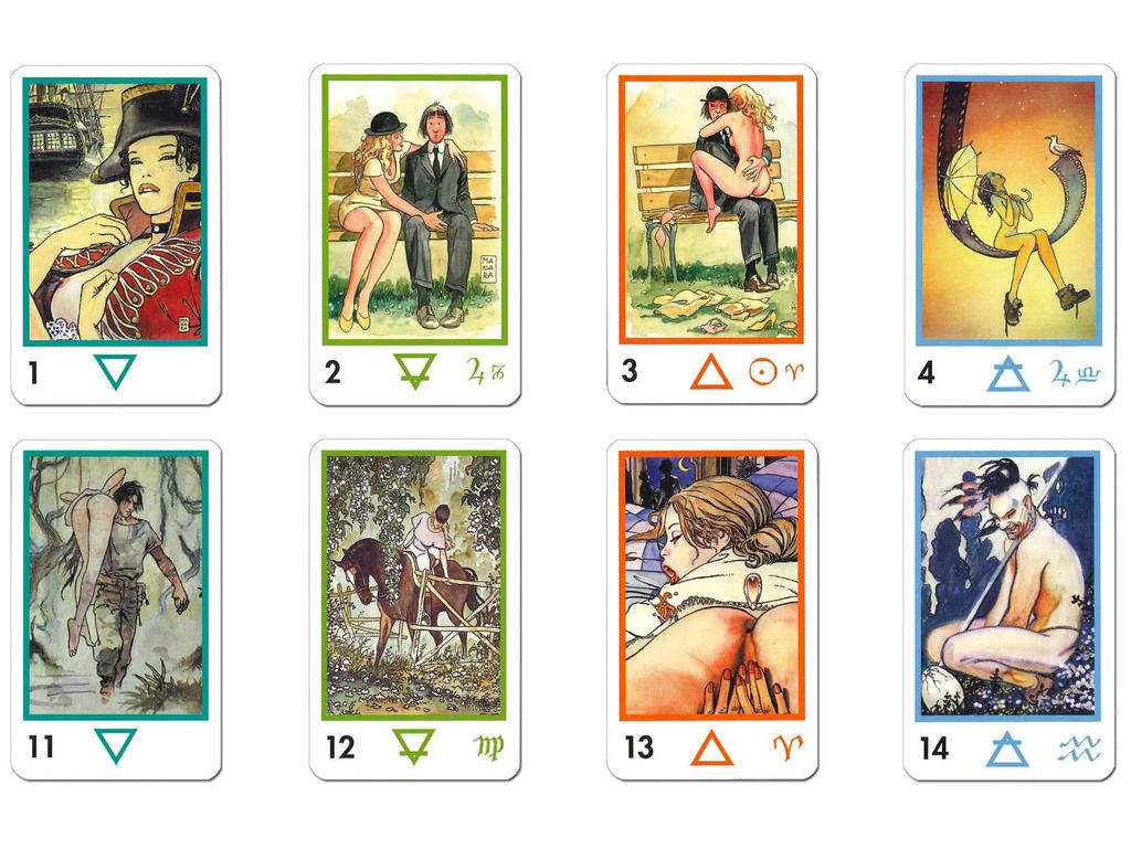 Nichiyu Mini Tarot 78 Fortune Telling Direct Import from the Manara Includes Japanese Booklet for its Sensual Cards, Cards, [Authentic, Manufacturer]