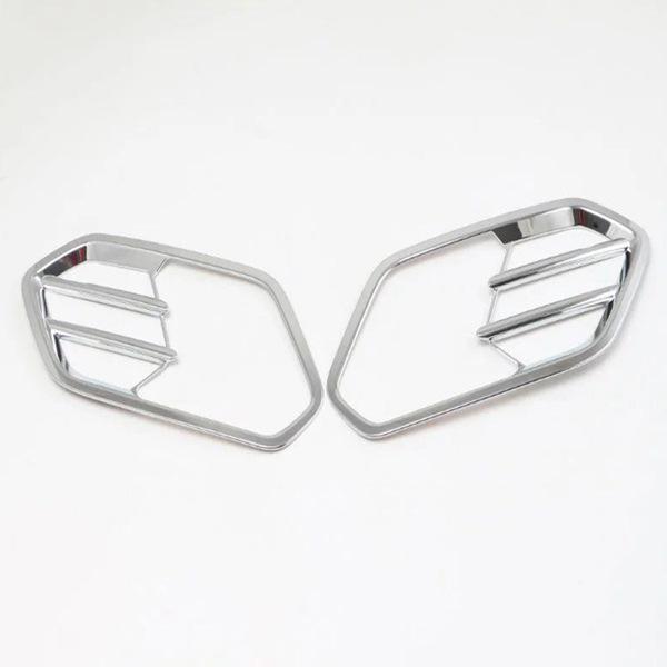 Silver ABS Car Modified Front Fog Light Cover Set for Ford.