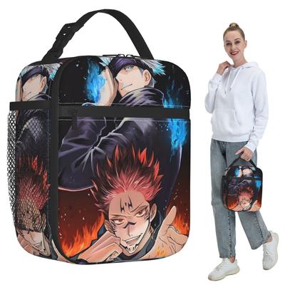 Satoru Gojo Anime Japanese Insulated Lunch Bag for Women Office Cooler Thermal Food Box Tote Portable Lunch Boxes Container