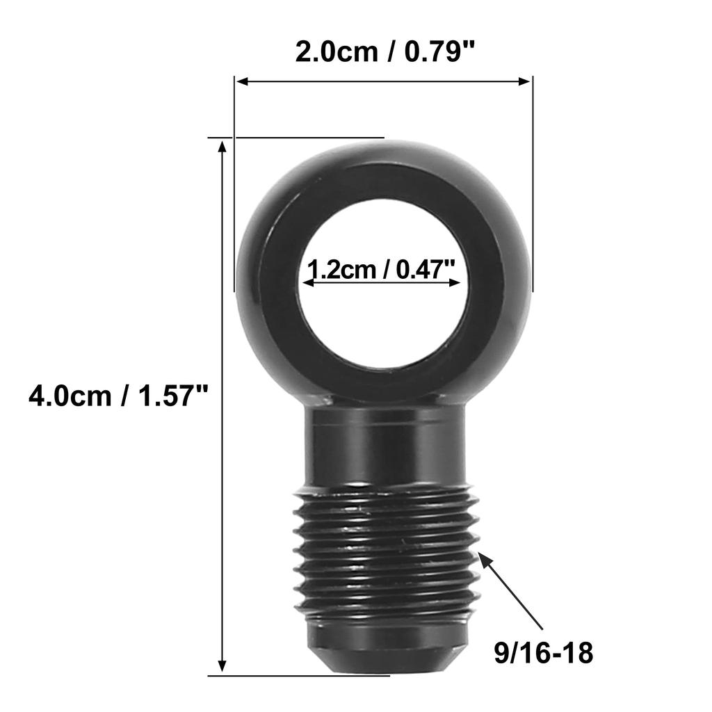 X AUTOHAUX Fuel Banjo Fitting 6AN Male Flare Adapter Fuel Line Adapter Connector for