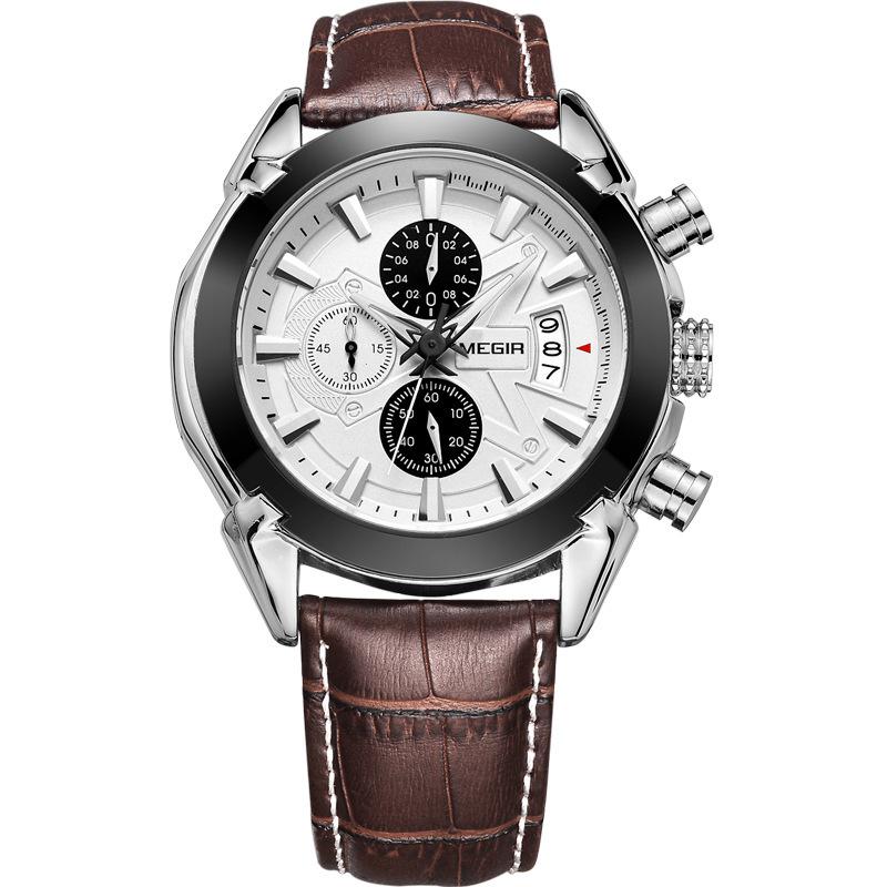 Meigel Men s Watch Quartz Waterproof Leather Men s Watch G