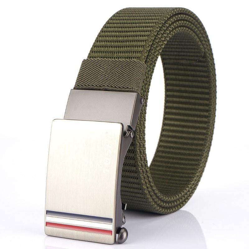Automatic Buckle 2019 Nylon Belt Casual Business Canvas Alloy Men s 120cm