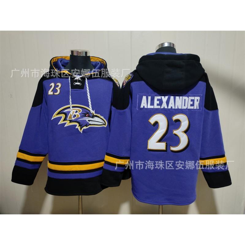 2026 Rugby Ravens Embroidered Fleece Sweatshirt 22 23 Winter Warm Unisex