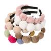 Molans Solid Color Multicolor Plush Ball Headband For Women Winter Wide Warm Hair Bands Hair Hoop Hair Accessories