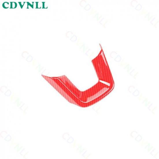 Steering Wheel Strip Panel Cover Trim 1X For Honda HR-V -24 Red Carbon Fiber