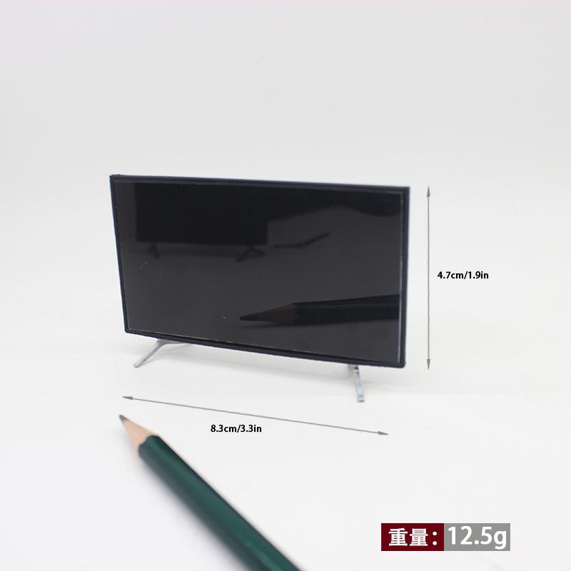 

Миниатюрный телевизор в масштабе 1/12 с подставкой - Аксессуар для кукольного домика для домашнего декора, Реалистичная модель для DIY поделок и подарков Маленькое украшение