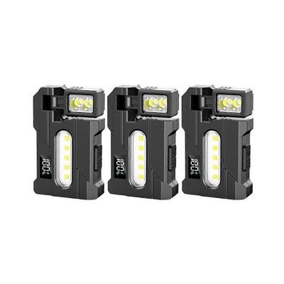 1-3 ks Dobíjecí EDC svítilna Kompaktní LED světlo s magnetickým klipem, Dva zdroje světla, Ideální pro nouzové použití a venkovní použití
