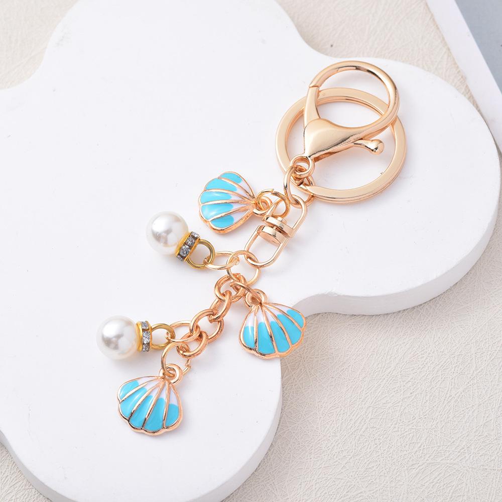 Colorful Handmade Shell Pearl Keychain Pendant - Perfect Gift for Female Students and Best Friends