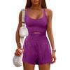 Women's Tight Sports High-waisted Fashion Solid Color Jumpsuit Yoga Shorts