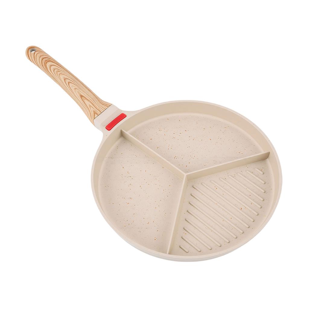 Breakfast Frying Pan Anti Stick Versatile Divided Grill Pan Egg Pan for Egg Steak Omelet Home Kitchen Stove