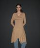 Partimento Woman Cowl Neck Asymmetrical Jersey Dress_Beige