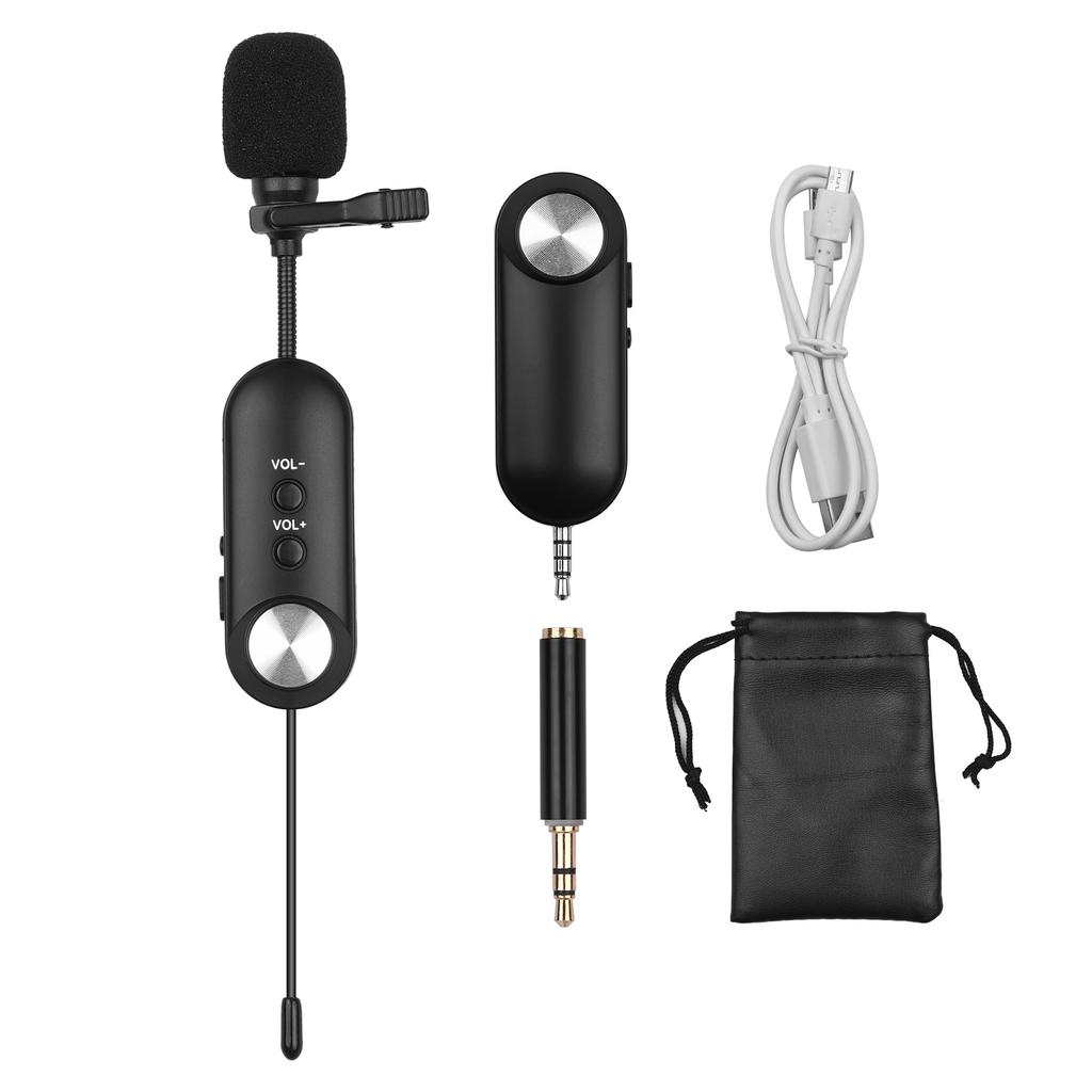 Andoer Wireless Lavalier Lapel Mic Ładowalny system mikrofonów przypinanych z przewodzeniem szumów 20