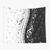Piano Keys Tapestry Creative Musical Notes Tapesrties Decor Living Room Bedroom Wall Hangings Art Black and White Tapestry