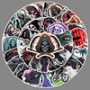 50 Death Graffiti Stickers Personality Horror Skeleton Dark Wind Decorative Mobile Phone Case Computer Skateboard Stickers