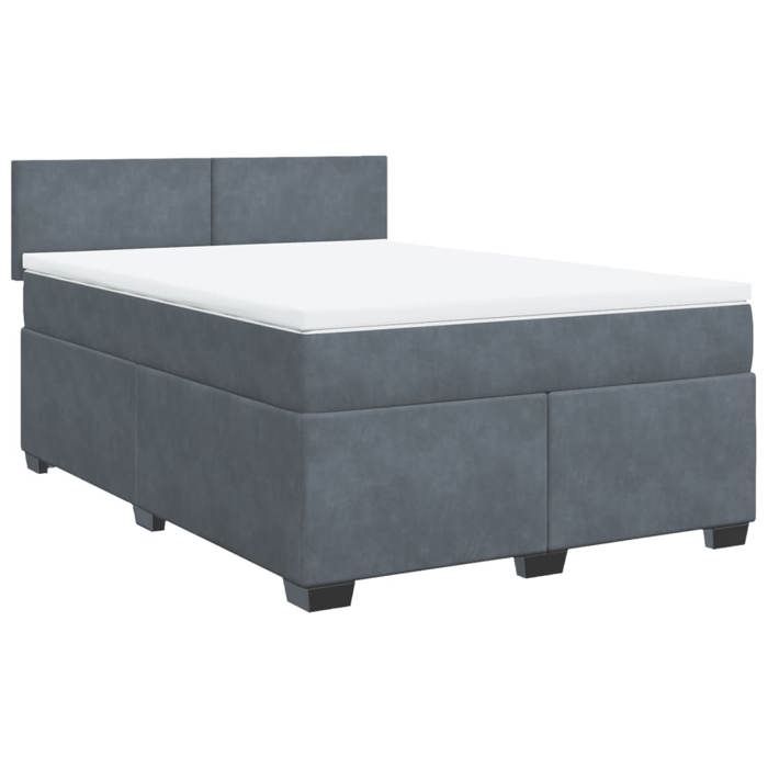 VidaXL Sommier à lattes de lit et matelas Gris foncé 90x190 cm Tissu 3286529